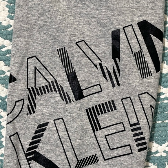 Calvin Klein Performance Medium Light Tie  Waist Gray Sweatpants - Picture 7 of 9